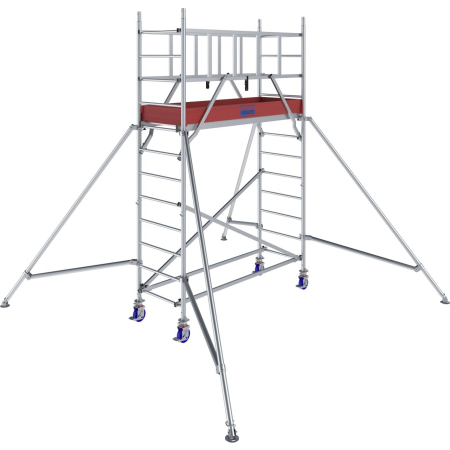 Aluminiowe rusztowanie jezdne Krause ProTec 1000 – wysokość robocza 4,2–14,2 m